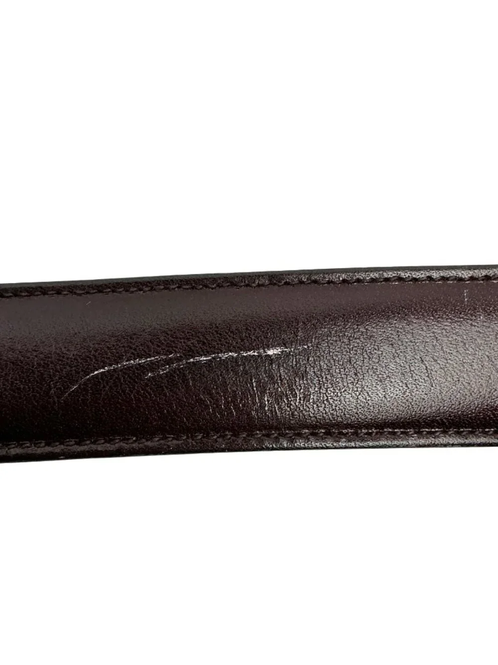 Brooks Brothers Brown Leather Belt With Silver Buckle Mens 38 Made In USA